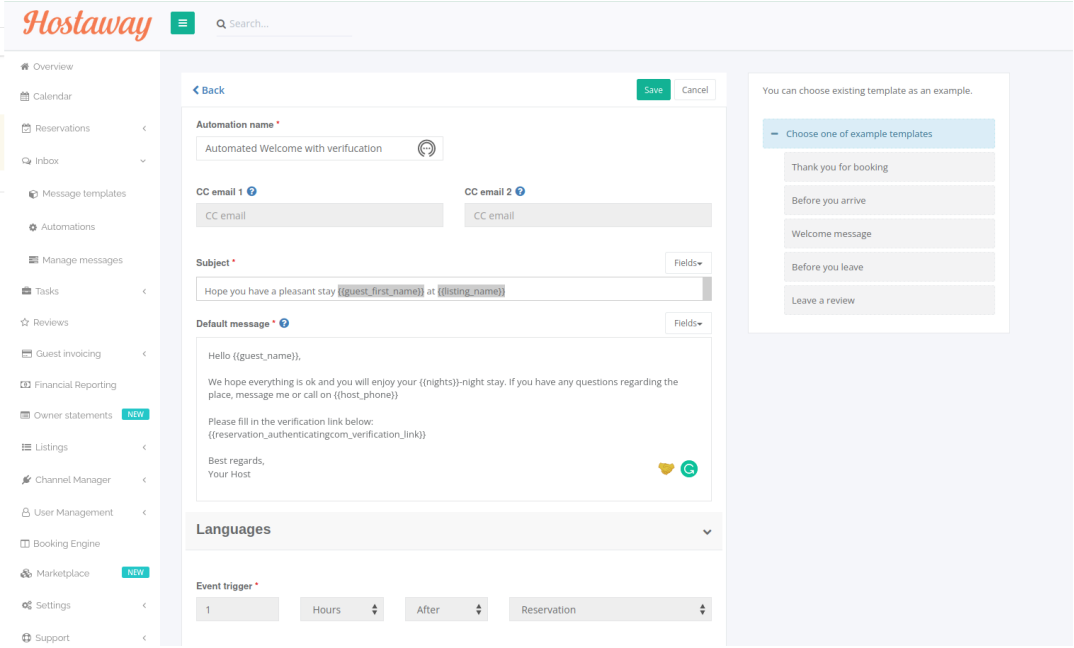 How to connect Hostaway with Authenticate?